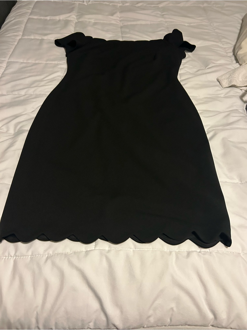 Scalloped Black Premier Amour Dress
